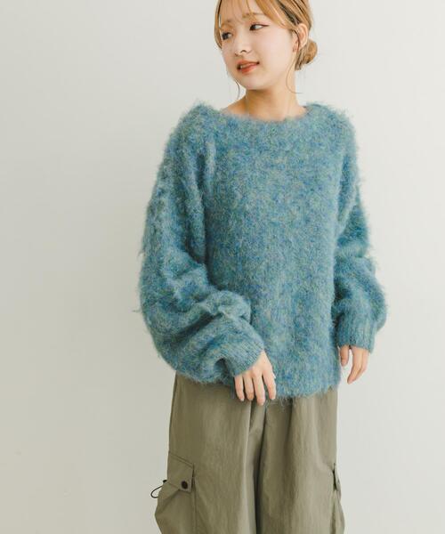 ITEMS URBANRESEARCH ニット セーター ミックスシャギーニット 