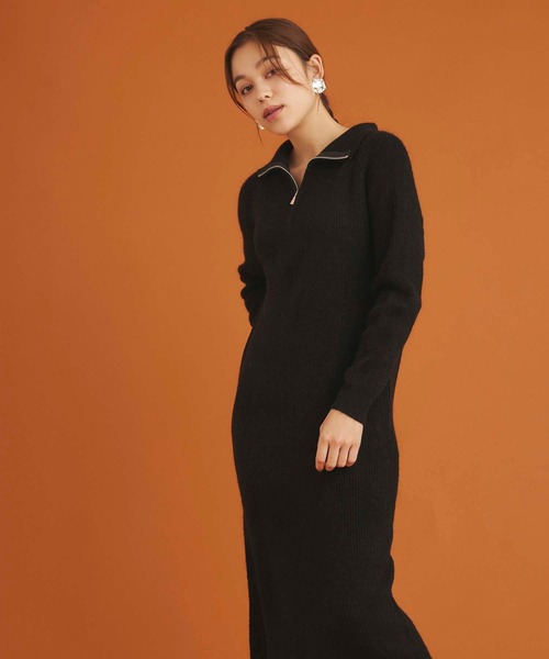 Edit Sheen（エディットシーン） ワンピース ハーフジップニット