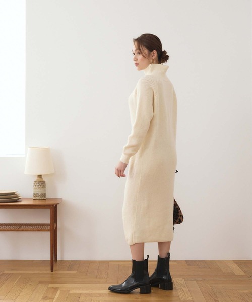 Edit Sheen ワンピース ハーフジップニットワンピース : ZOZOTOWN