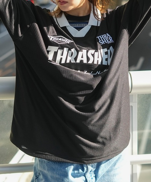 THRASHER（スラッシャー） ポロシャツ L/S GAME SHIRTS/THRASHER