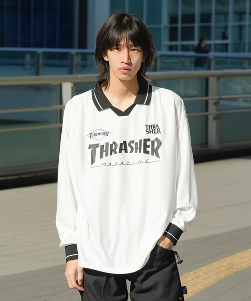 THRASHER（スラッシャー） ポロシャツ L/S GAME SHIRTS/THRASHER