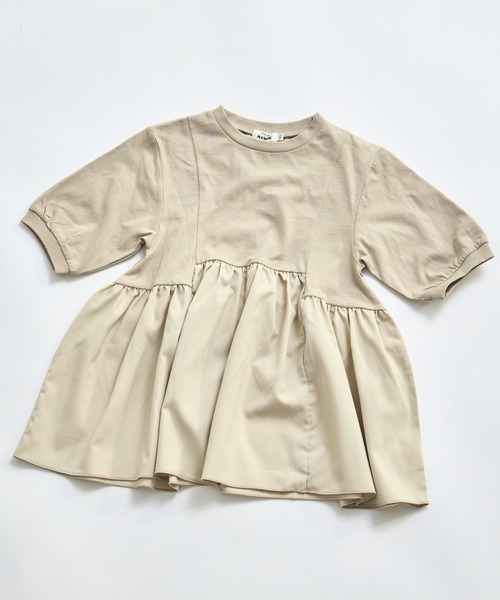 tシャツ 「リンクコーデ」ドッキングボリューム袖トップス キッズ 子供服 女の子 | pairmanon | 18