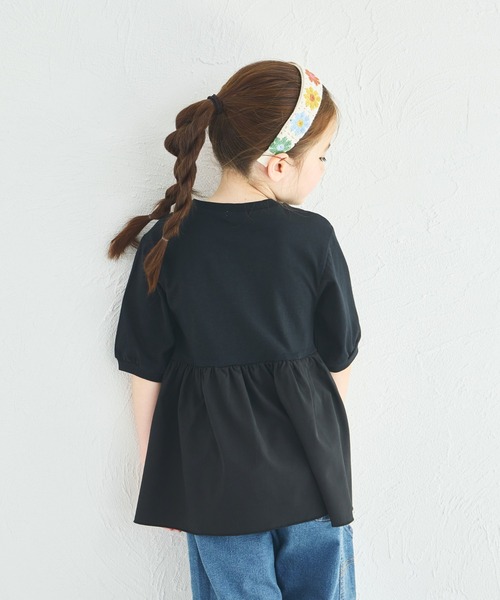 tシャツ 「リンクコーデ」ドッキングボリューム袖トップス キッズ 子供服 女の子 | pairmanon | 09