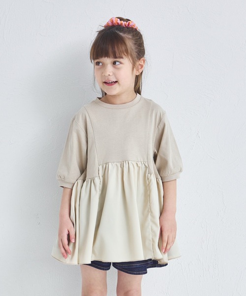 tシャツ 「リンクコーデ」ドッキングボリューム袖トップス キッズ 子供服 女の子 | pairmanon | 14