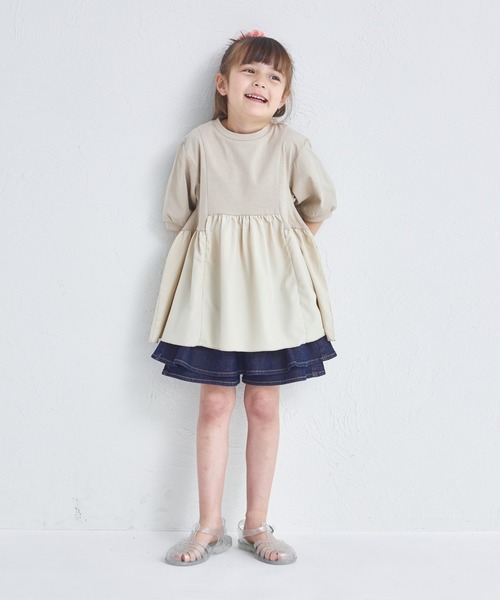 tシャツ 「リンクコーデ」ドッキングボリューム袖トップス キッズ 子供服 女の子 | pairmanon | 15