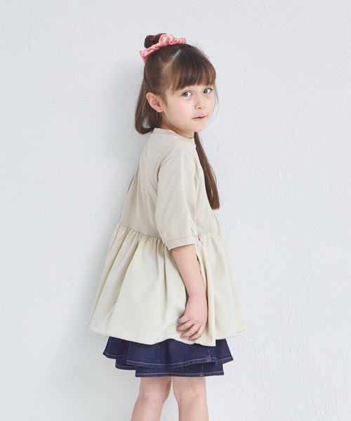 tシャツ 「リンクコーデ」ドッキングボリューム袖トップス キッズ 子供服 女の子 | pairmanon | 17