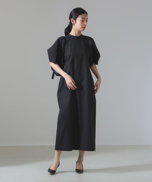 Demi-Luxe BEAMSランタンスリーブ コクーン ワンピース［手洗い可］ Demi-Luxe BEAMS ワンピース ランタンスリーブ コクーン