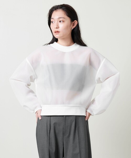 tシャツ 「MARW UNITED ARROWS」シアー ダンボール プルオーバー レディース