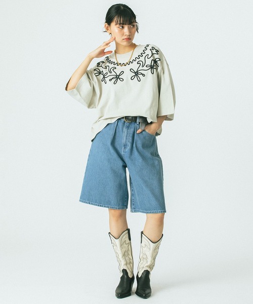 tシャツ (mag.by c)EMBROIDERY H/S TEE レディース セール】(mag.by c)EMBROIDERY H/S TEE（Tシャツ/カットソー
