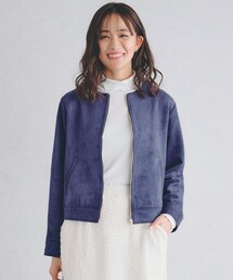 grove（グローブ） ブルゾン アウター スエードライクノーカラー