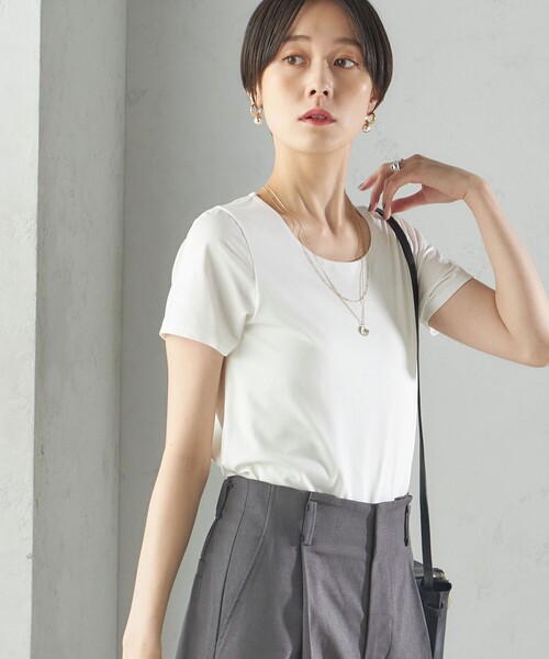 SHIPS for women / シップスウィメン 〈手洗い可能〉SORONA(R) クルーネック TEE SHIPS tシャツ 「手洗い可能」SORONA(R) クルーネック TEE