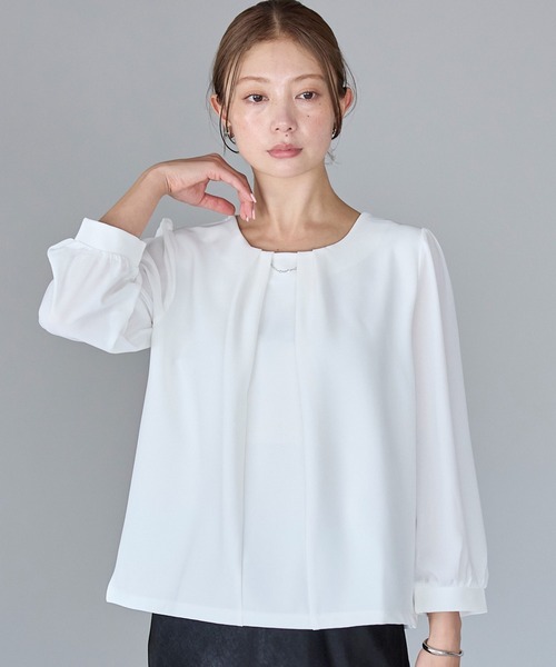 RIRIYANO（リリヤーノ） フォーマル ブラウス シャツ シアー袖ジョー