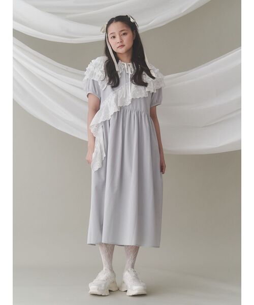 merry jenny 新品 ホワイト コットンリラクシーフリルワンピース merry jenny 新品 ホワイト コットンリラクシーフリルワンピース