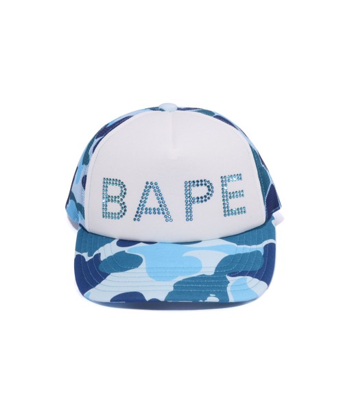 A BATHING APE カモ柄キャップ A BATHING APE キャップ 帽子 ABC CAMO CRYSTAL STONE MESH CAP
