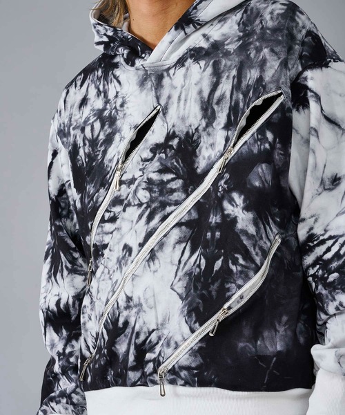 REGIEVO（レジエボ） パーカー ムラ染めビンテージ古着風パーカー