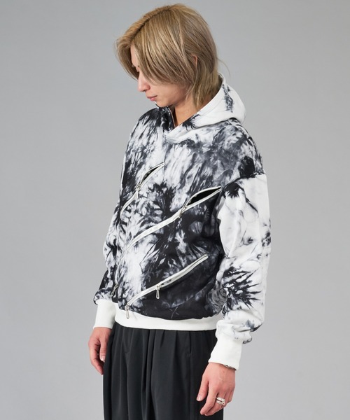 REGIEVO（レジエボ） パーカー ムラ染めビンテージ古着風パーカー