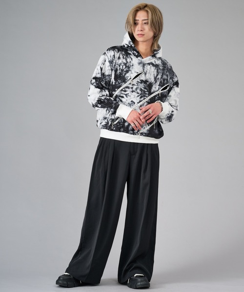 REGIEVO（レジエボ） パーカー ムラ染めビンテージ古着風パーカー