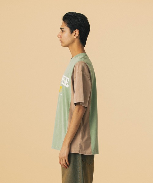 売切れ前に XLARGE PANELED S/S TEE 生地の切り替えがアクセント XLARGE tシャツ PANELED S/S TEE メンズ レディース : ZOZOTOWN