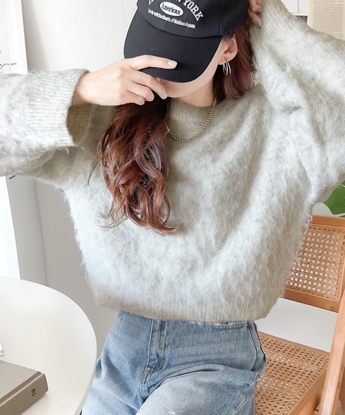 「classicalelf」 長袖ニット X-LARGE ブルー レディース_画像4