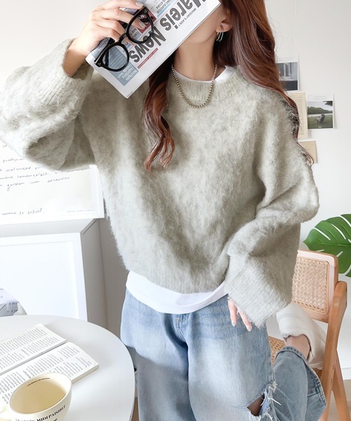 「classicalelf」 長袖ニット X-LARGE ブルー レディース_画像5