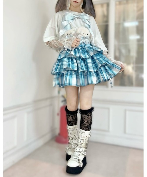 Ank Rouge tシャツ うさちゃんくまちゃんアーム付きBIGTE