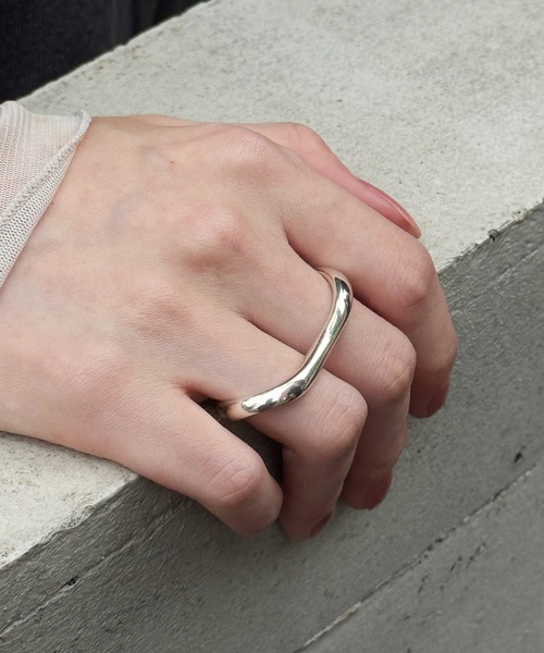 LAMBDA（ラムダ） 指輪 リング シルバーダブルフィンガーリング メンズ