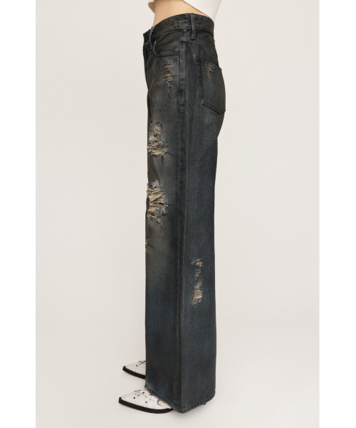 SLY JEANS ダメージフレアデニム SLY ジーンズ デニム デニムパンツ COATING DAMAGE J/W FLARE PT
