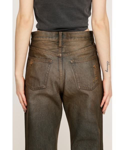 SLY ジーンズ デニム デニムパンツ COATING DAMAGE J/W FLARE PT