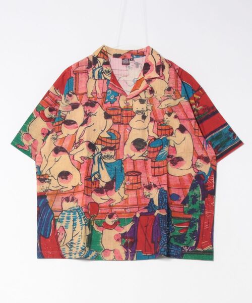 カヤ アロハシャツ シャツ 半袖 「カヤ」着る、NIPPON ART 倭の絵