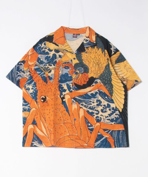 カヤ アロハシャツ シャツ 半袖 「カヤ」着る、NIPPON ART 倭の絵