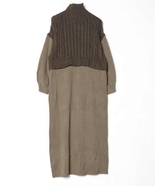 「MILLION CARATS」 ニットワンピース FREE ブラウン レディース_画像2