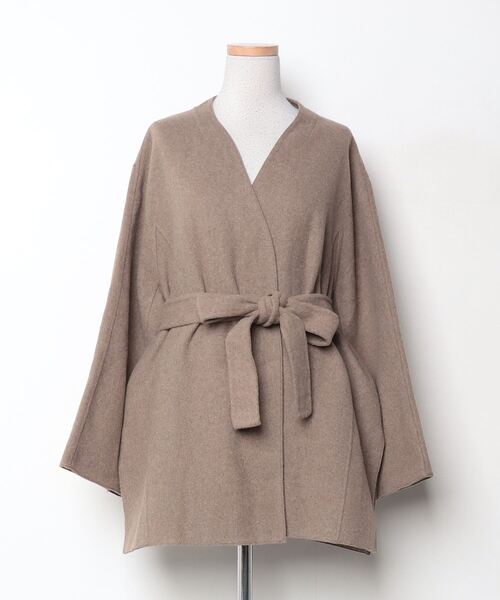 Mila Owen（ミラオーウェン） ノーカラーコート ONE SIZE ブラウン