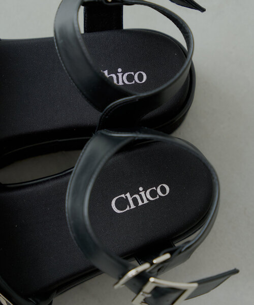 Chico サンダル 厚底クロスベルトデザインサンダル レディース