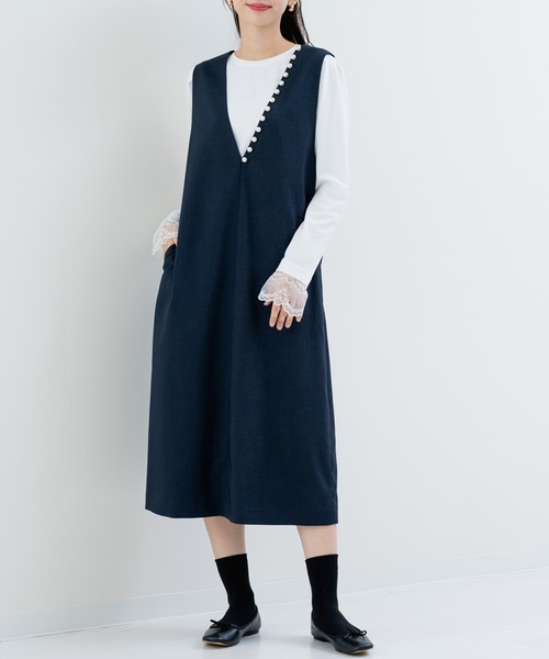 LUNA BLUE ルナブルー ウーファニー ワンピース Lサイズ 新品未使用 ANNA LUNA（アンナルナ） パーティードレス ワンピース 上品 軽やか
