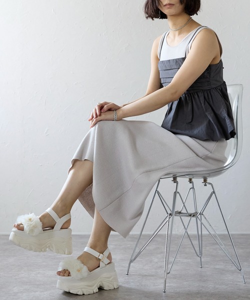 SHE HER HERS サンダル フラワー厚底サンダル レディース