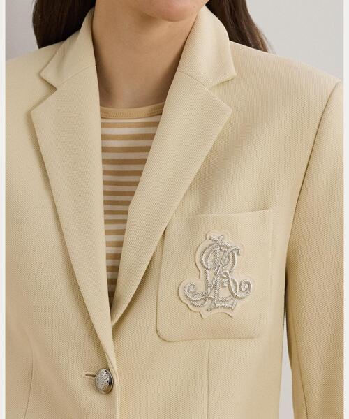 美品　ラルフローレン　テーラードジャケット アウター　ベージュ　日本製　春　L LAUREN RALPH LAUREN（ローレン ラルフローレン） ジャケット