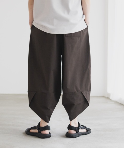 NAVY パンツ 洗濯してもすぐ乾く接触冷感ドライサルエルパンツ