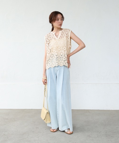 BAB（バブ） ベスト ジレ 夏 クロシェベスト レディース : ZOZOTOWN