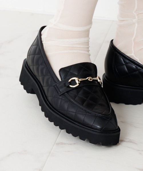 HIMIKO ローファー 「HIMIKO」「撥水」トラックソールキルティング