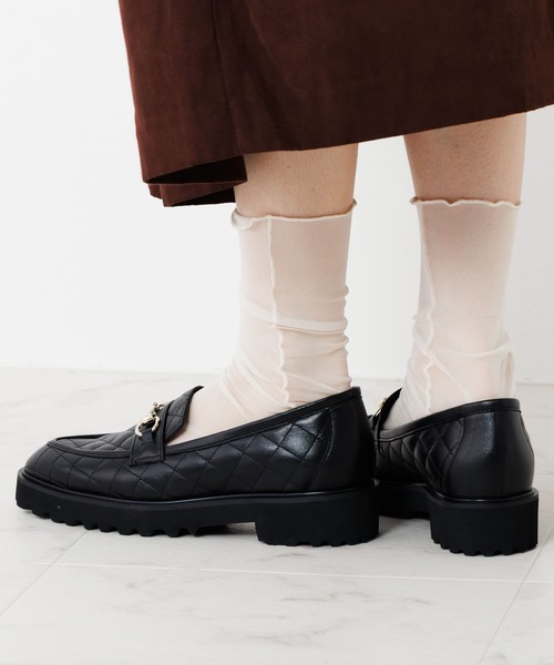 HIMIKO ローファー 「HIMIKO」「撥水」トラックソールキルティング