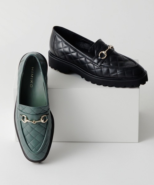 HIMIKO ローファー 「HIMIKO」「撥水」トラックソールキルティング