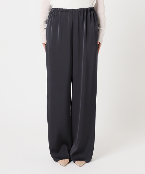 Plage Paisley Relax パンツ カラーネイビーサイズ38 プラージュ Plage 《予約》dull satin relax パンツ （ネイビー