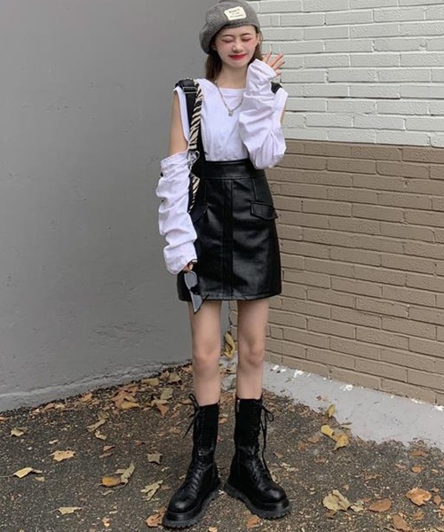 「meJane」 「youmei」サロペットスカート M ブラック レディース_画像3