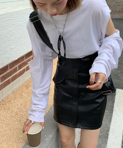 「meJane」 「youmei」サロペットスカート M ブラック レディース_画像5