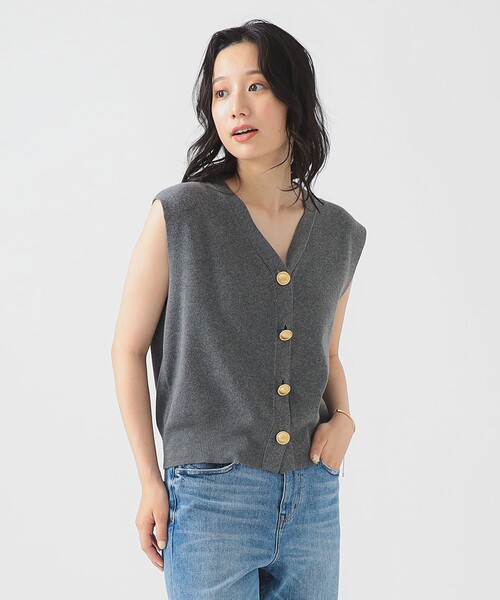ベスト ジレ ノースリーブ ニット ベスト レディース