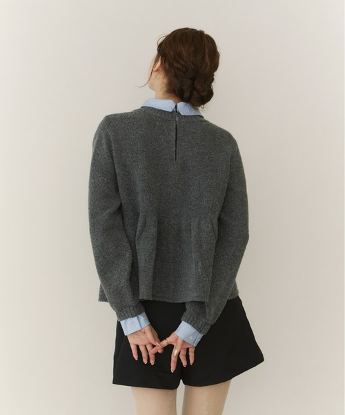 Olu.（オルドット） ニット セーター シャツドッキングペプラムニット