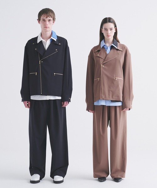 CULLNI グリーンスラックス サイズ1 CULLNI スラックス Stretch Twill 1Tuck Drawstring Wide Pants