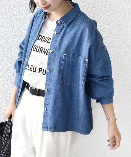 SHIPS（シップス） ブラウス シャツ 「洗濯機可能」ライトオンス