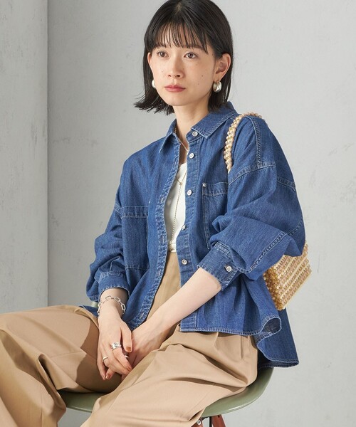 SHIPS（シップス） ブラウス シャツ 「洗濯機可能」ライトオンス