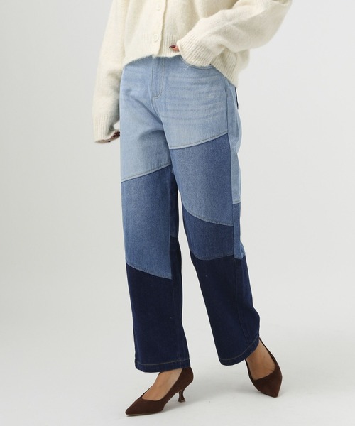 「BAYFLOW」 加工デニムパンツ SMALL ブラック レディース